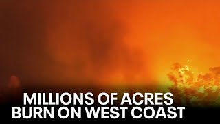 California Wildfires Millions of acres burn across West Coast  KTVU [upl. by Iror]