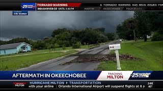 Aftermath from tornado in Okeechobee [upl. by Arodnap]