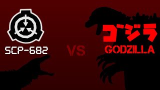 SCP 682 vs Godzilla  Animation [upl. by Kurtzig]