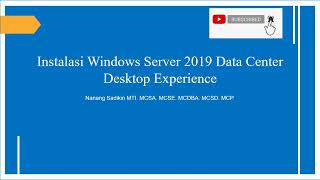 Instalasi Windows Server 2019 Data Center Edition Desktop Experience ID [upl. by Ibocaj]