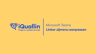 Microsoft Teams  Linker zijmenu aanpassen [upl. by Gnas575]