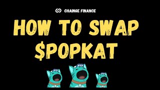 How to swap POPKAT on Kaspa Chainge Finance DEX [upl. by Ferguson]