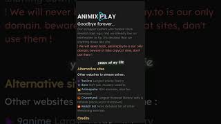 Goodbye animixplayto you are the greatest anime websites i ever had anime animixplay animeedit [upl. by Airreis]