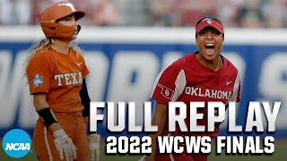 Oklahoma vs Texas 2022 Womens College World Series Finals Game 2  FULL REPLAY [upl. by Stephana]