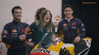 Márquez and Pedrosa the two Repsol Honda Team riders ‘photobomb’ fans in social media event [upl. by Pricilla]