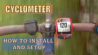 Bike cyclometer installation and setup bicycle computer speedometer odometer mounting [upl. by Clerc]