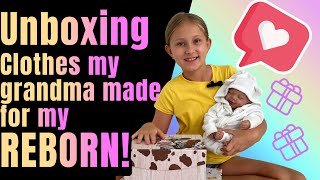 UNBOXING REBORN CLOTHES that my grandma handmade [upl. by Cuthburt]