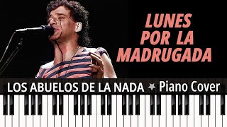 Lunes por la madrugada 1984 Los abuelos de la nada TUTORIAL piano cover  partitura [upl. by Zach46]