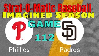 StratOMatic Baseball 2020 Phillies vs 2020 Padres IMAGINED SEASON [upl. by Airdnala]