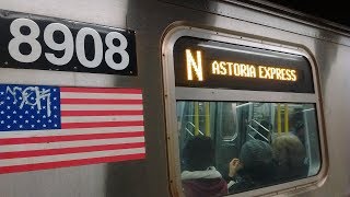 NYC Subway HD Ride Kawasaki R160 Siemens N Train With No HVAC In Brooklyn [upl. by Tirrell609]