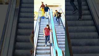 Escalator Prank 😝 Public Hard Reaction 😂shorts funny escalator youtubeshorts prank random [upl. by Julius793]