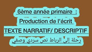 TEXTE NARRATIF DESCRIPTIF  تلامذة السادس إبتدائي إليكم نص جديد  رحلة إلى الرباط [upl. by Ltsyrk]