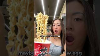 creamy shin ramen hack at the korean convenience store shorts [upl. by Yxel]