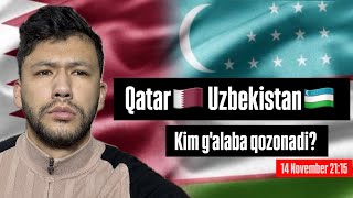 Qatar Uzbekistan kim galaba qozonadi  uzbekistanqatar qatarizb futbol [upl. by Apollo]