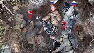 Ukrainian FPV drone ruthlessly wipe out North Korean and Russian marines who fail to escape in Kursk [upl. by Pelpel]