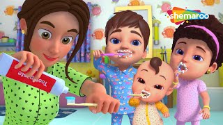 Brush Brush Your Teeth Song 3D  Good Habits Nursery Rhymes For Kids  Orange Mango [upl. by Lorinda]