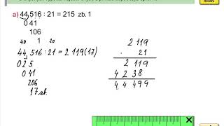 Dělení dvojciferným číslem kontrola správnosti MM 5roč 1díl strana 47 cv 2 [upl. by Thomasa]