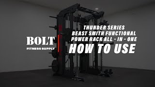 Bolt Fitness Supply  Thunder Series Beast Smith Machine Power Rack All  In  One [upl. by Donielle665]