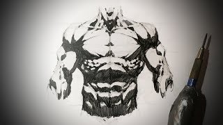 How To Draw The Torso Comic Book Style Pencil Drawing Tutorial [upl. by Carilla]