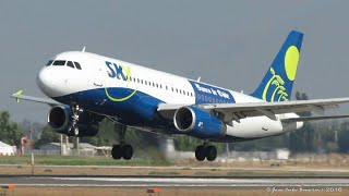 SKY Airline Airbus A320233 CCABW Banco de Chile  TravelSky aterrizando en SCEL [upl. by Eurydice916]