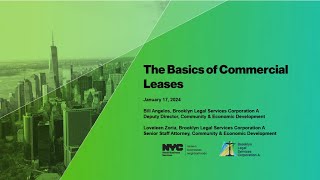 The Basics of Commercial Leases  January 2024 [upl. by Cchaddie411]