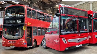 SPECIAL  ABELLIO BEDDINGTON CROSS BC amp CROYDON GO AHEAD C BUS GARAGE [upl. by Aiuqes]