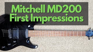 100 Mitchell MD200 electric guitar unboxing first impressions amp short demo budgetguitar [upl. by Otecina673]