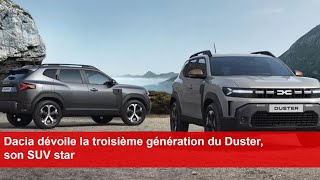 Dacia dévoile la troisième génération du Duster son SUV star [upl. by Liahus984]