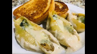 CREAMY Chicken Alfredo Stuffed Pasta Shells [upl. by Tenrag913]