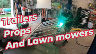 Trailer gate Bent outboard propeller Lawn mower machining and welding galore VPT [upl. by Siseneg]