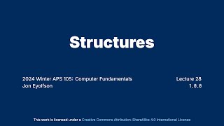 quotStructuresquot Introductory C Programming for ECE at University of Toronto [upl. by Ahab]