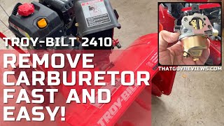 Snow Blower Carburetor Removal Fast and Easy Under 10 mins 👍 ❄️ [upl. by Dehsar567]