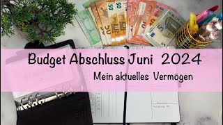 Minus Ausgleichen Budget Abschluss Juni 2024 Teil 2 🌸 Sparen mit der Umschlagmethode [upl. by Aelc]