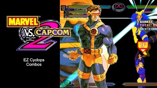 Marvel vs Capcom 2  EZ Cyclops Combos [upl. by Korrie820]