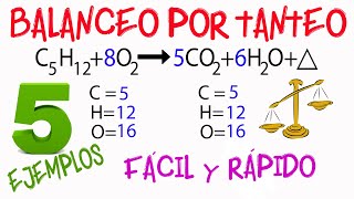 ⚖️ BALANCEO de ecuaciones por TANTEO Fácil y Rápido  QUÍMICA [upl. by Nanda127]