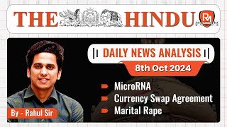 The Hindu Newspaper Analysis  8 Oct 2024  UPSC CSE [upl. by Clemmy]