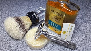 Бритье Мыло от Сергея В Спутник СССР Omega 81064 Stetson lotion RazoRock 37 German slant [upl. by Eitak]