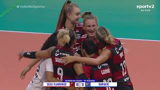 SESC FLAMENGO X BARUERI  SUPERLIGA FEMININA 2324 ❤❤❤AMO VÔLEI🏐🏐🏐 [upl. by Etaner]