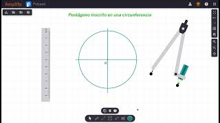 Pentágono inscrito en una circunferencia [upl. by Anitsenre]