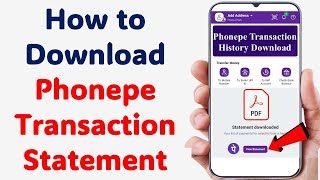 How to Download Phonepe Transaction Statement  Phonepe Transaction History Download [upl. by Reviel303]