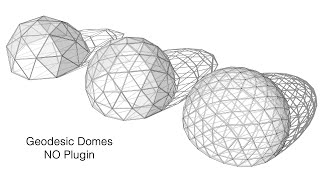 creating various types of geodesic domes with no plugins in Sketchup [upl. by Coltson640]