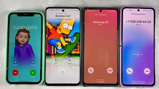 Incoming Call IPhone XR  Realme C67  Samsung Galaxy Note 20  Samsung Z Flip 5 [upl. by Laenaj]