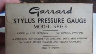 Garrard Model SPG 3 Stylus Pressure Gauge  Product Review [upl. by Haelem]