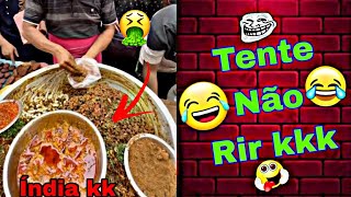 🔴Comida de RUA ÍNDIANA KKK 😱🤢  TENTE NÃO rir  foodindia tentenaorir videosengraçados [upl. by Dearborn]