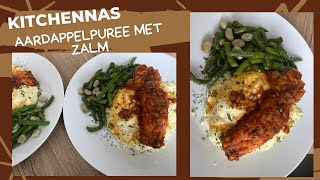 Romige aardappelpuree met zalm uit de oven [upl. by Lyon]