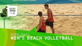 Mens Beach Volleyball  Highlights  Nanjing 2014 Youth Olympic Games [upl. by Ahsemrak]