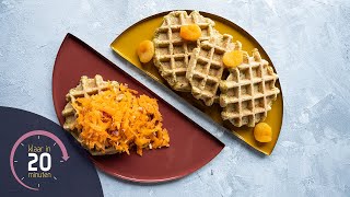 Falafelwafel met wortelsalade  Klaar in 20 minuten [upl. by Ardnuhs]