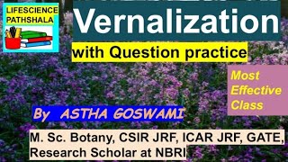 Vernalization in plants  TGT  PGT  GATE  GIC  Lt Grade Biology [upl. by Andryc18]