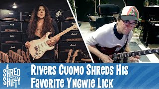 Rivers Cuomo Weezer Shreds His Favorite Yngwie Lick [upl. by Elo]