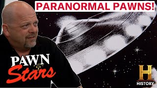 Pawn Stars TOP 4 PARANORMAL PAWNS UFO Memorabilia Mystery Meteorites amp More [upl. by Aidua712]